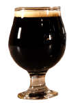 Short glass of dark beer.